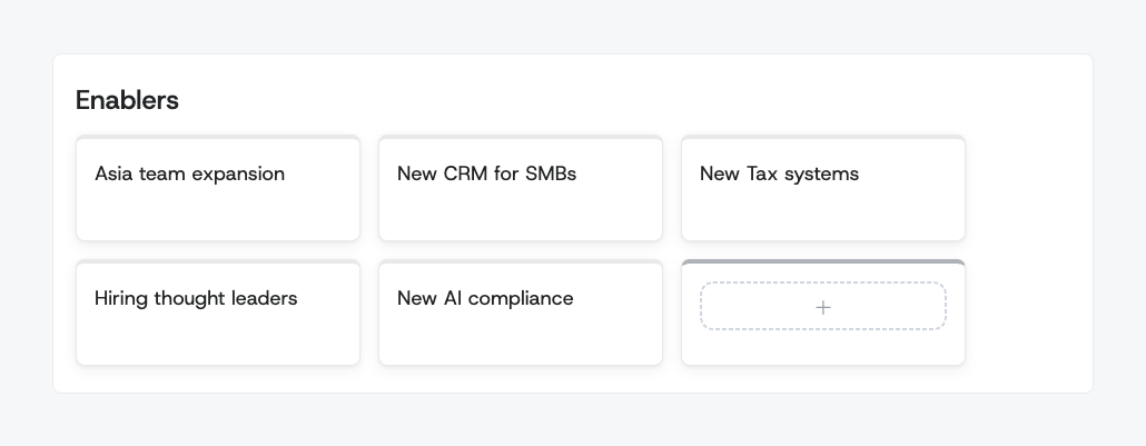 Adding enablers in edit mode