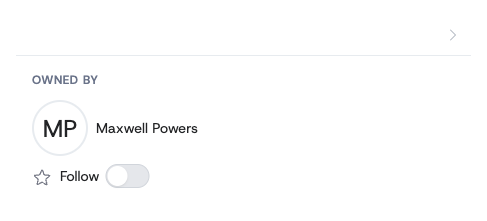 The Follow toggle on a one-pager
