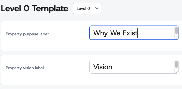 Label editing interface