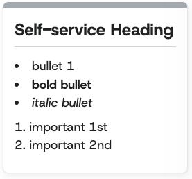 text formatting show